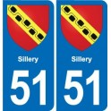 51 Fagnières blason autocollant plaque stickers ville
