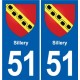 51 Fagnières blason autocollant plaque stickers ville
