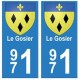 971 Le Gosier autocollant plaque