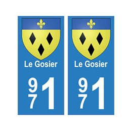 971 Le Gosier autocollant plaque