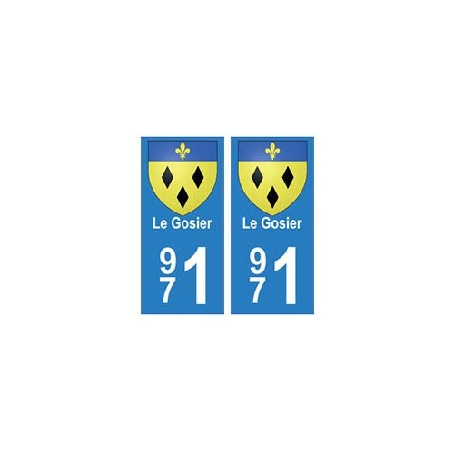 971 Le Gosier autocollant plaque
