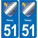 51 Fagnières blason autocollant plaque stickers ville
