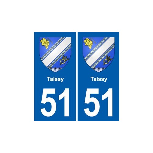 51 Fagnières blason autocollant plaque stickers ville