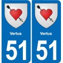 51 Fagnières blason autocollant plaque stickers ville