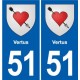 51 Fagnières blason autocollant plaque stickers ville