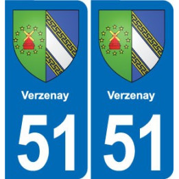 51 Fagnières blason autocollant plaque stickers ville