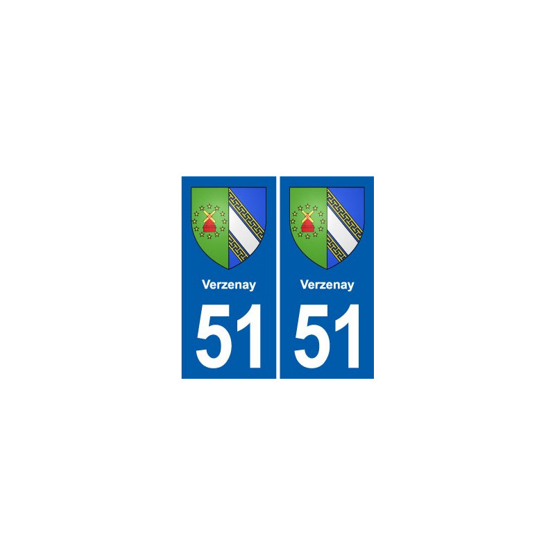 51 Fagnières blason autocollant plaque stickers ville