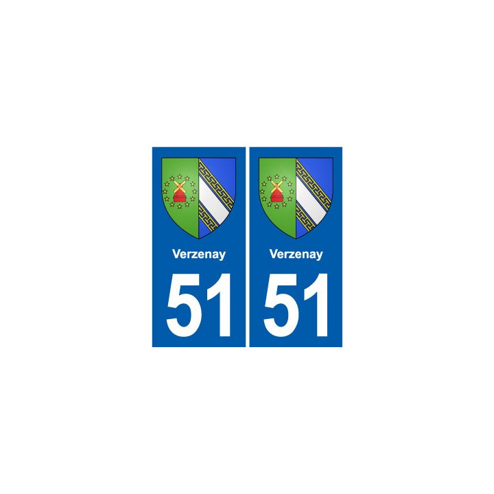 51 Fagnières blason autocollant plaque stickers ville
