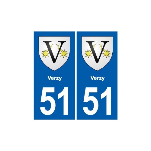 51 Fagnières blason autocollant plaque stickers ville