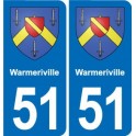 51 Fagnières blason autocollant plaque stickers ville