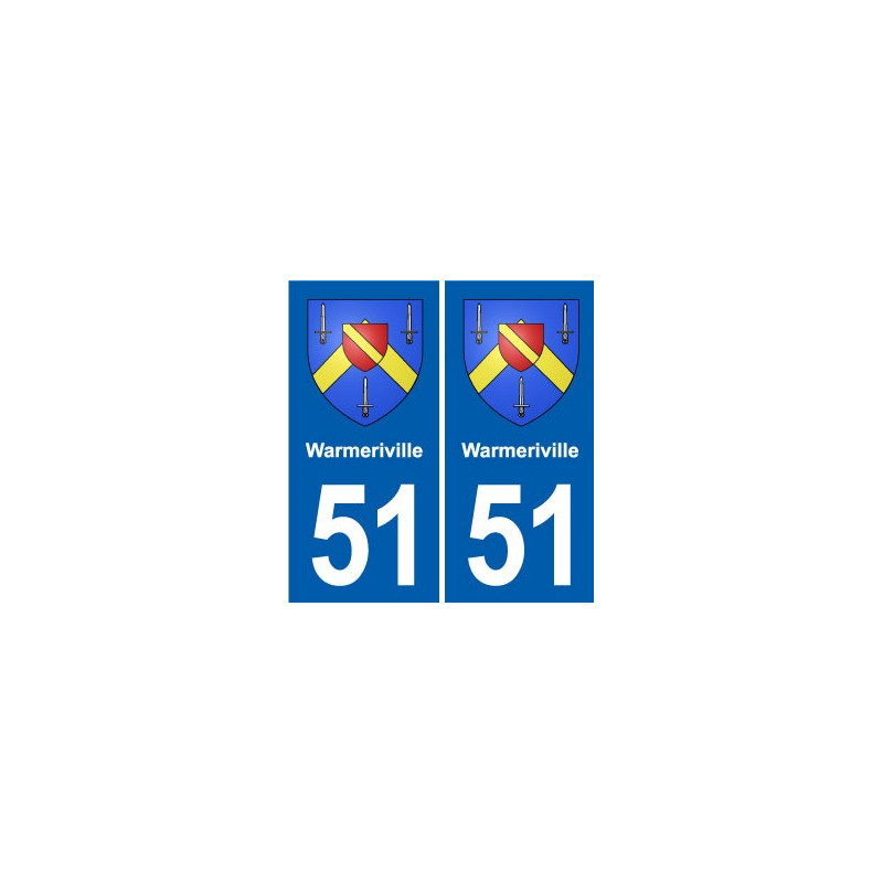 51 Fagnières blason autocollant plaque stickers ville