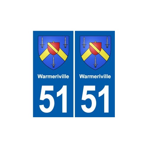 51 Fagnières blason autocollant plaque stickers ville