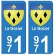 971 Le Gosier autocollant plaque