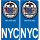 New-York City NCY ville monde sticker autocollant plaque