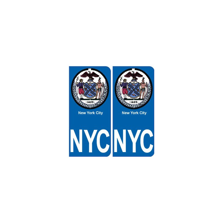 New-York City NCY ville monde sticker autocollant plaque