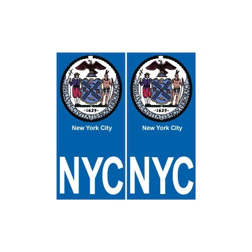 New-York City NCY ville monde sticker autocollant plaque