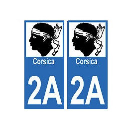 2A Corse autocollant plaque