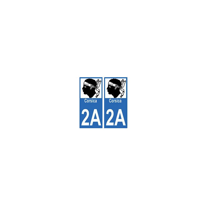 2A Corse autocollant plaque