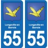 55 Ancerville blason autocollant plaque stickers ville