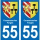 55 Ancerville blason autocollant plaque stickers ville