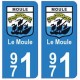 971 Le Moule autocollant plaque