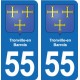 55 Ancerville blason autocollant plaque stickers ville
