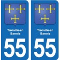 55 Ancerville blason autocollant plaque stickers ville