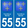 55 Ancerville blason autocollant plaque stickers ville