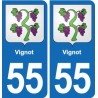 55 Ancerville blason autocollant plaque stickers ville
