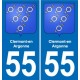 55 Ancerville blason autocollant plaque stickers ville