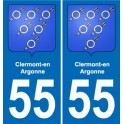 55 Ancerville blason autocollant plaque stickers ville