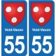 55 Ancerville blason autocollant plaque stickers ville