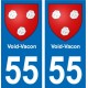 55 Ancerville blason autocollant plaque stickers ville