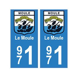971 Le Moule autocollant plaque