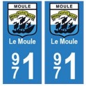 971 Le Moule autocollant plaque