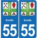 55 Ancerville blason autocollant plaque stickers ville