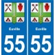55 Ancerville blason autocollant plaque stickers ville