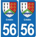 56 Ploërmel blason autocollant plaque stickers ville