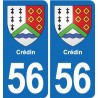 56 Ploërmel blason autocollant plaque stickers ville
