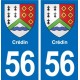 56 Ploërmel blason autocollant plaque stickers ville