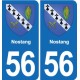 56 Ploërmel blason autocollant plaque stickers ville