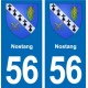 56 Ploërmel blason autocollant plaque stickers ville