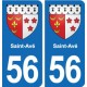 56 Ploërmel blason autocollant plaque stickers ville