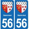 56 Ploërmel blason autocollant plaque stickers ville