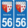 56 Ploërmel blason autocollant plaque stickers ville