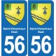 56 Ploërmel blason autocollant plaque stickers ville