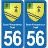 56 Ploërmel blason autocollant plaque stickers ville