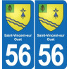 56 Ploërmel blason autocollant plaque stickers ville