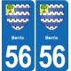 56 Ploërmel blason autocollant plaque stickers ville