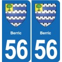 56 Ploërmel blason autocollant plaque stickers ville